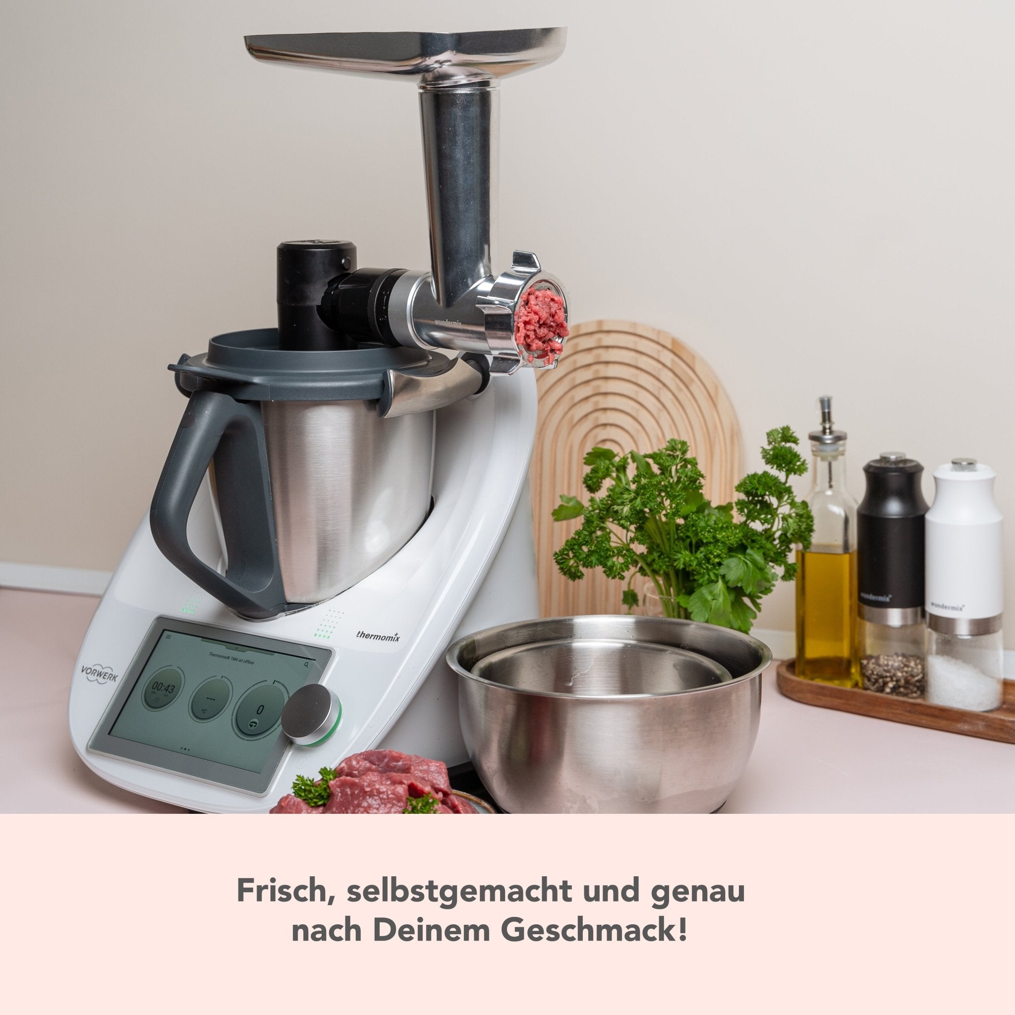 Fleischwolf mit Wurstfüllhorn für WunderCentix® - Wundermix GmbH