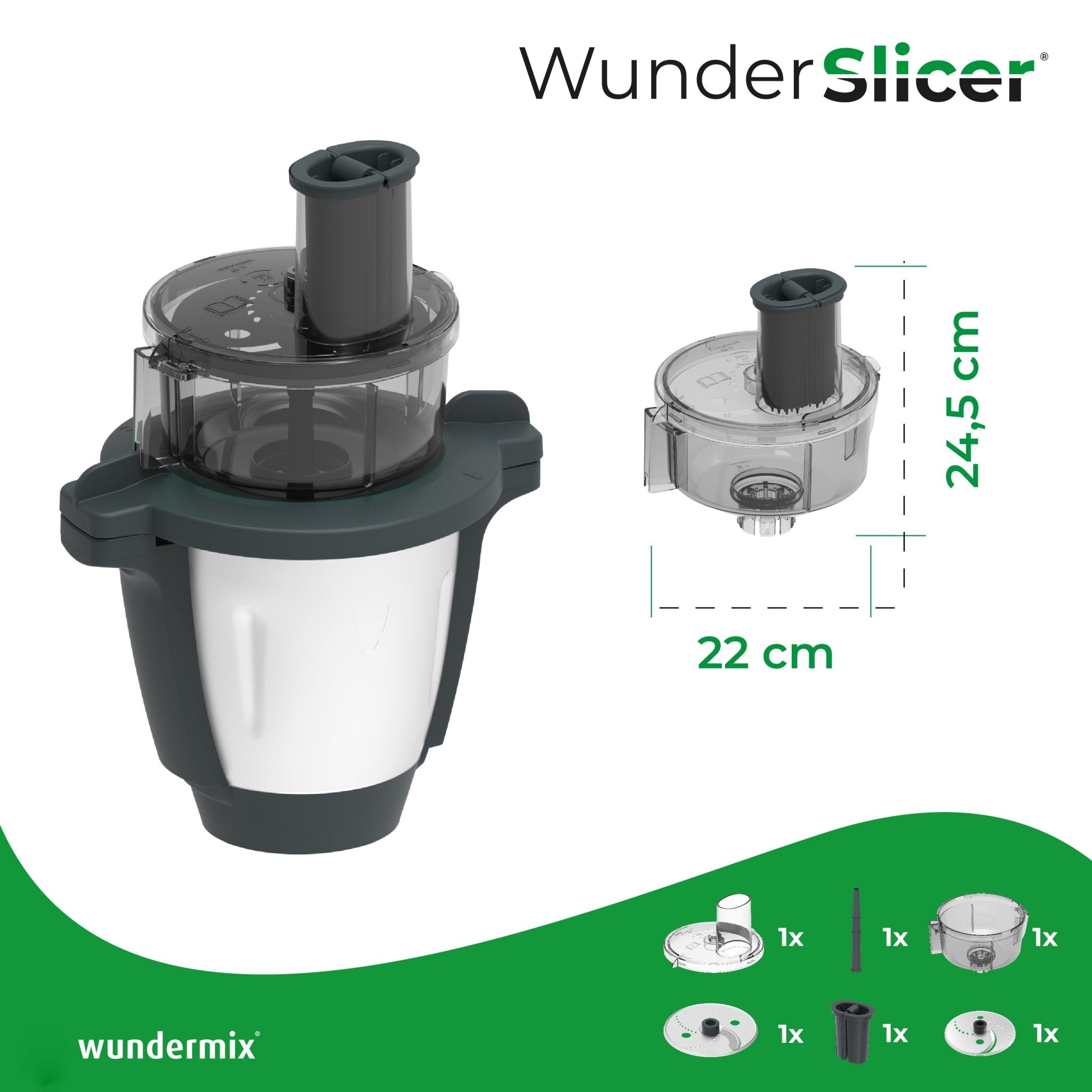 WunderSlicer® V2 | Gemüseschneider für Monsieur Cuisine Connect, Trend & Smart - Wundermix GmbH
