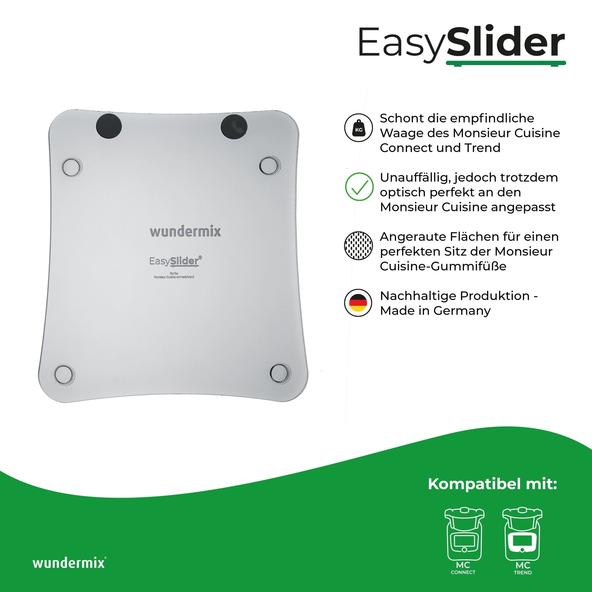 [B - Ware] EasySlider® | Gleitbrett aus Acrylglas für Monsieur Cuisine - Wundermix GmbH