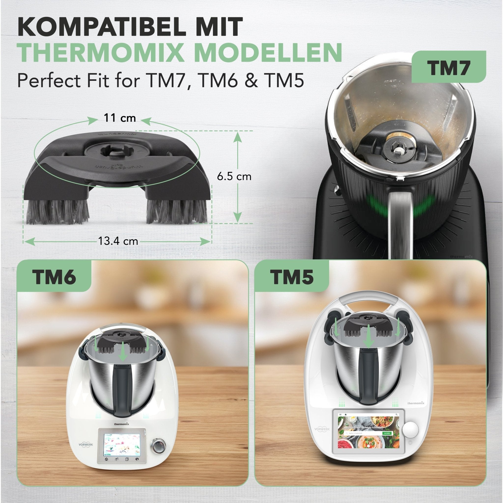 WunderBrush® Spin | Mixtopf - Reinigungsbürste für Thermomix TM7, TM6, TM5 - Wundermix GmbH