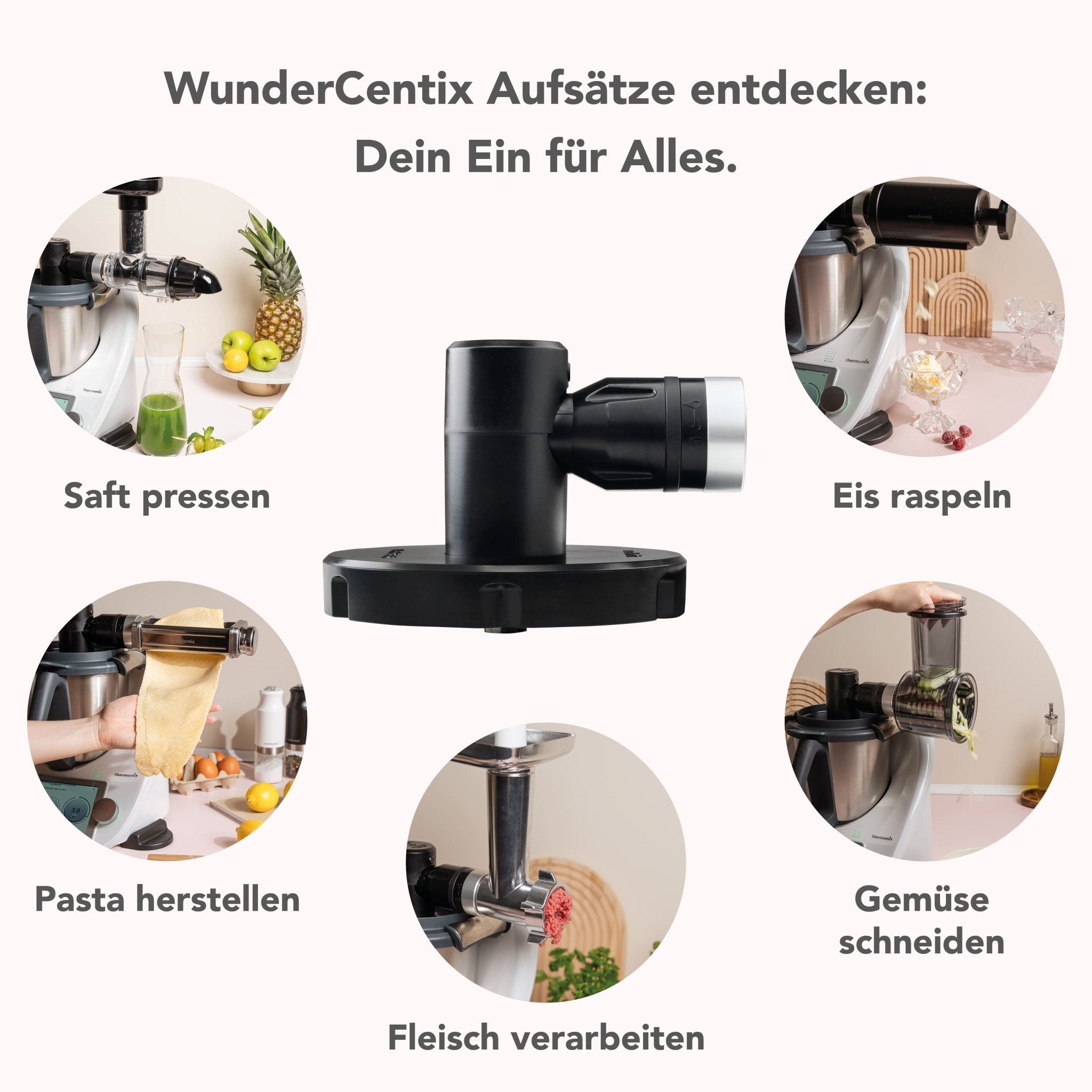 Nudelaufsatz (3 - tlg.) für WunderCentix® - Wundermix GmbH
