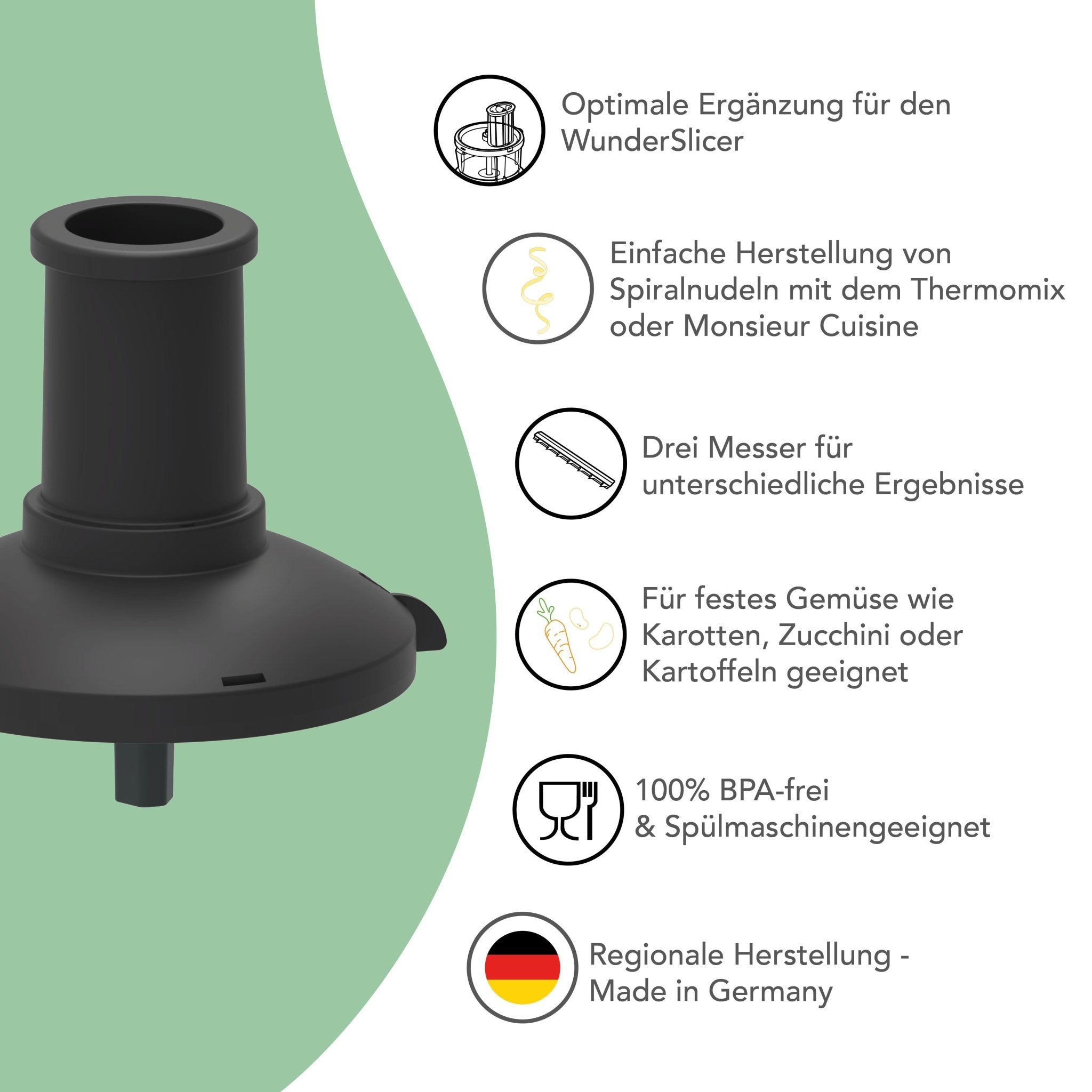 [Erweiterung] WunderZoodler® | Spiralschneider für WunderSlicer - Wundermix GmbH