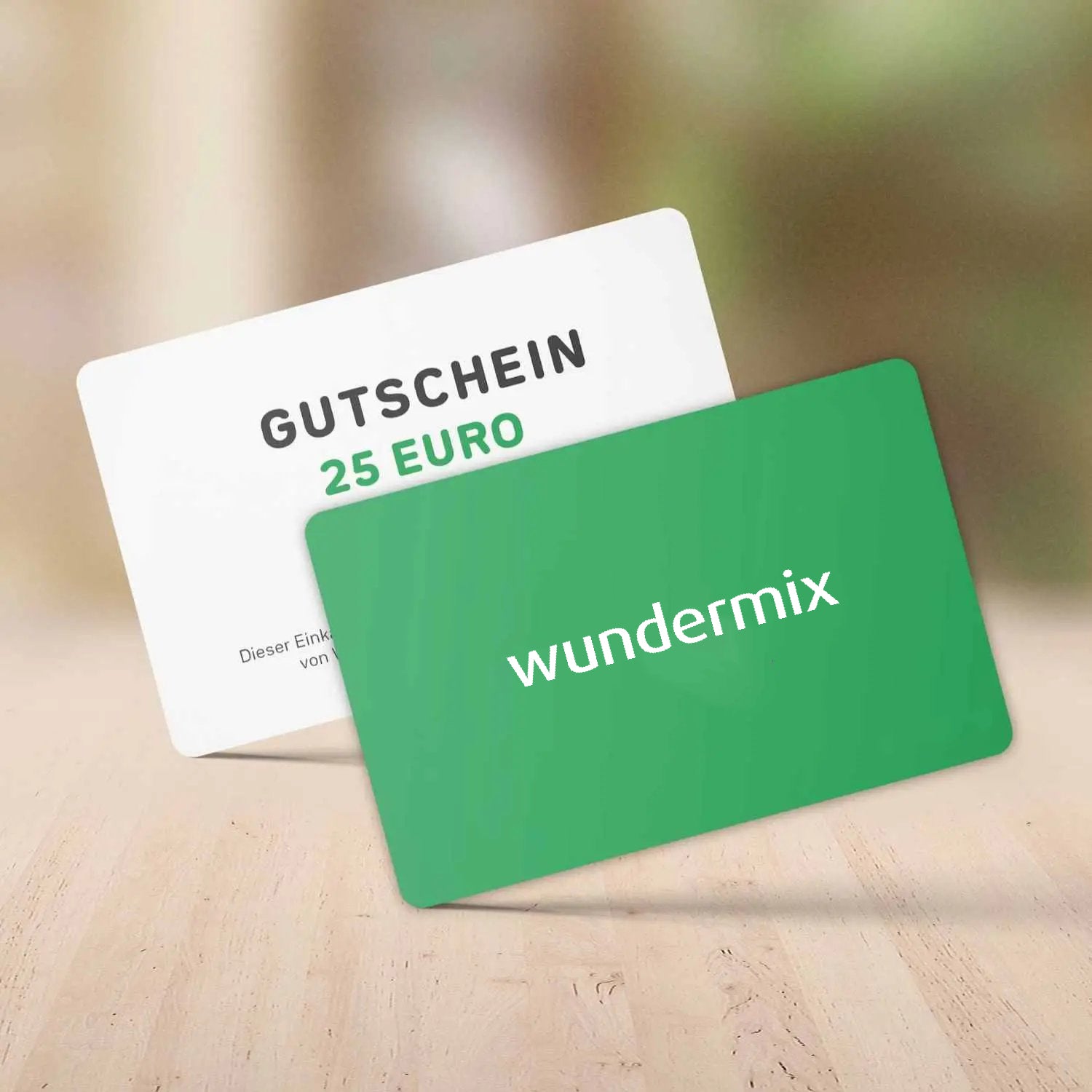 Geschenkgutschein für wundtopermix.com als bedruckte Gutscheinkarte - Wundermix GmbH